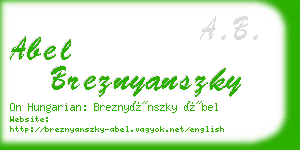 abel breznyanszky business card